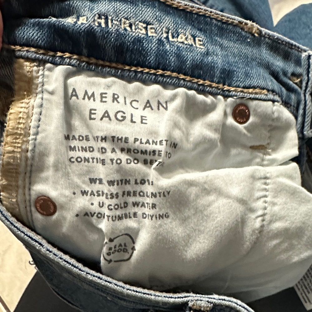 American Eagle Outfitters Women's Denim Flare Leg Jeans - Picture 5 of 6